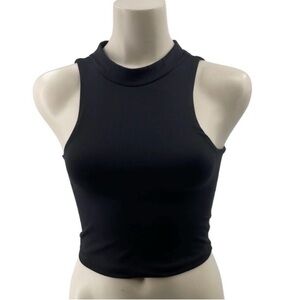 Girlfriend Collective Black Freddie Crop Top size Small